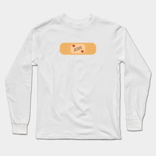 Jesus patch, christian bandaid Long Sleeve T-Shirt